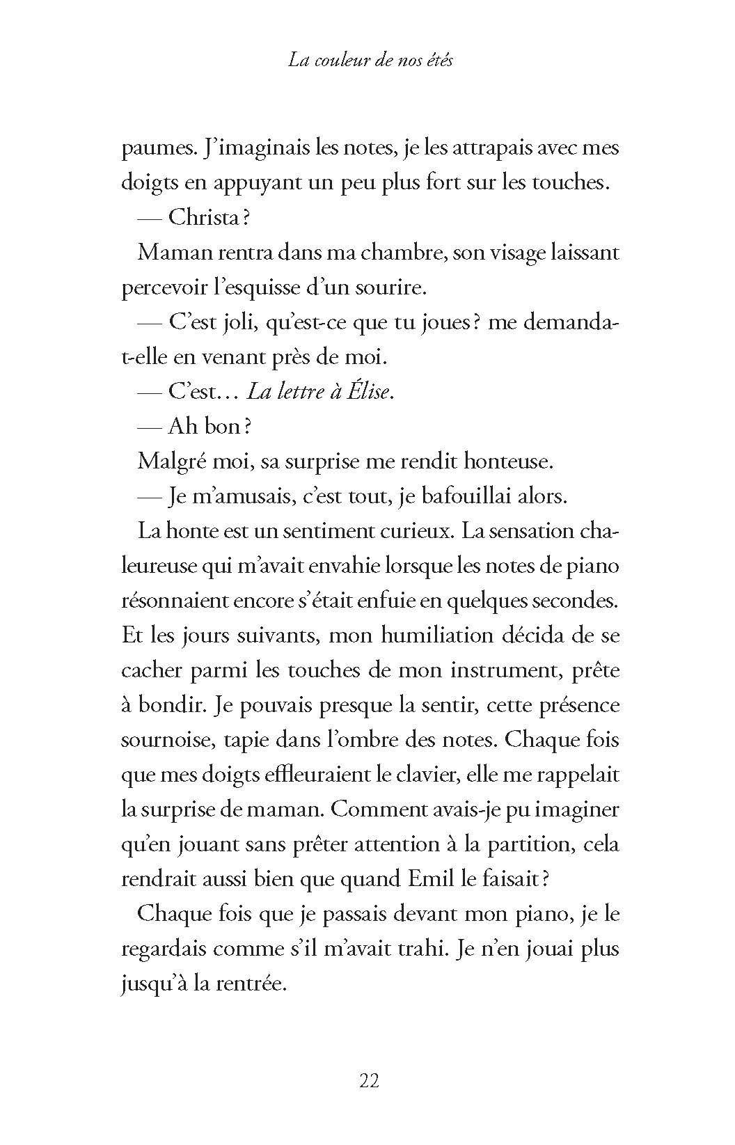 LA COULEUR DE NOS ETES