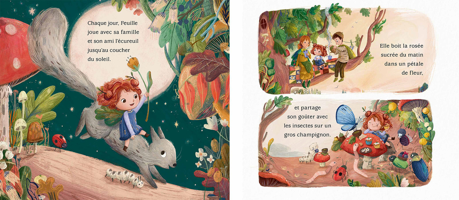 FEUILLE LA PETITE FEE DES FORETS