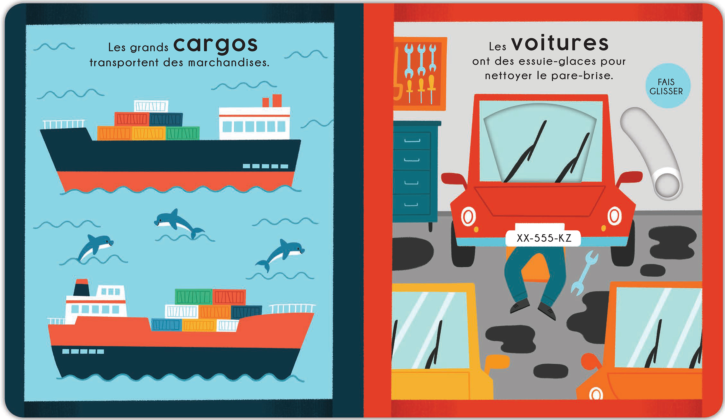 LE GARAGE ET SES VEHICULES : TIRE, TOURNE ET FAIS GLISSER !