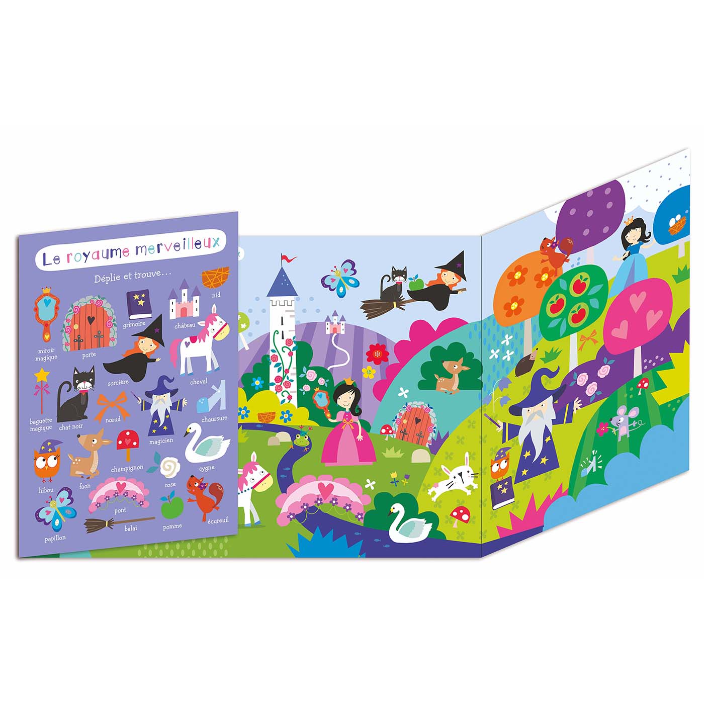 LE ROYAUME ENCHANTE - MON CHERCHE ET TROUVE A DEPLIER 