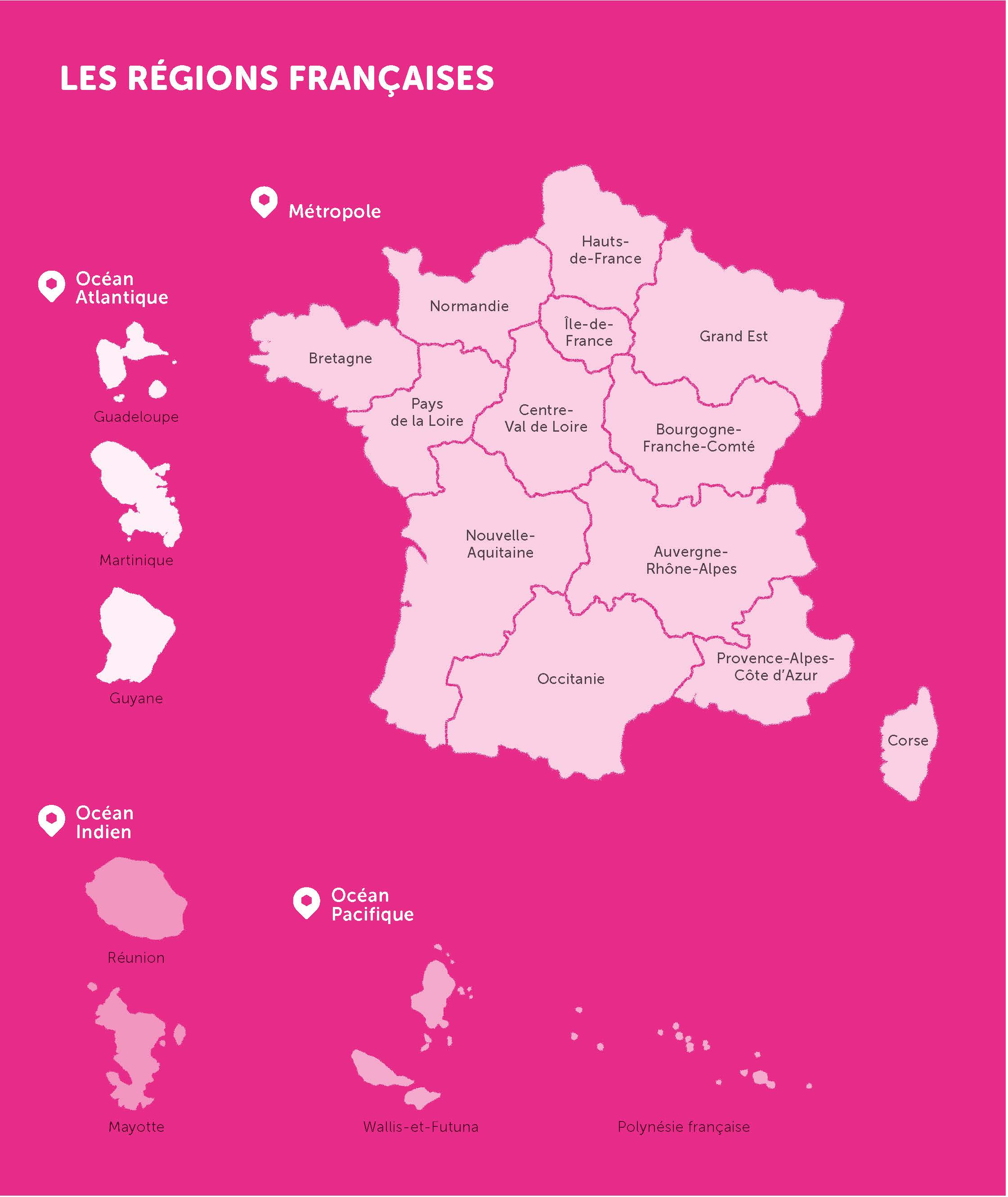 LA GUADELOUPE, LA MARTINIQUE ET LA GUYANE