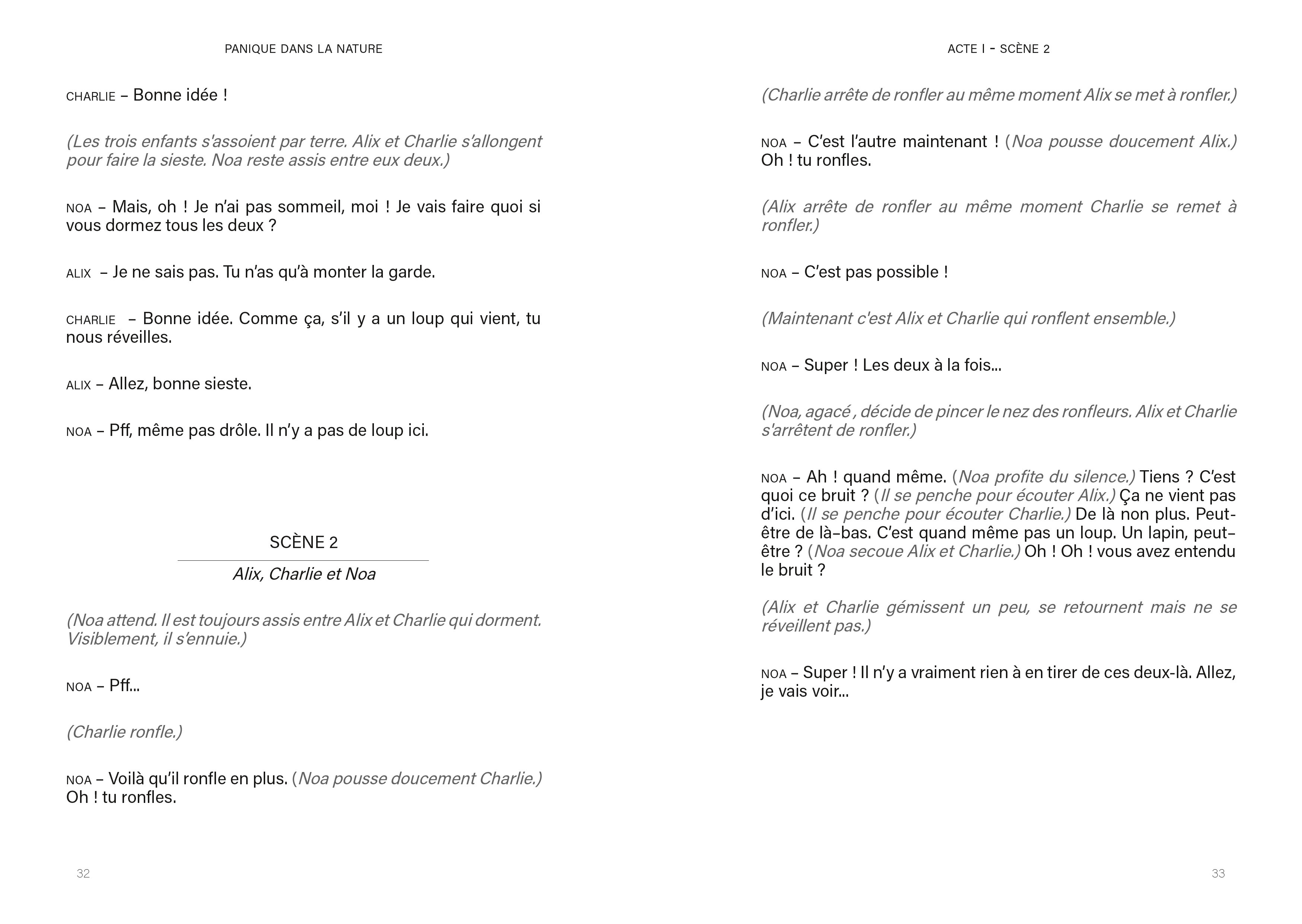 PANIQUE DANS LA NATURE