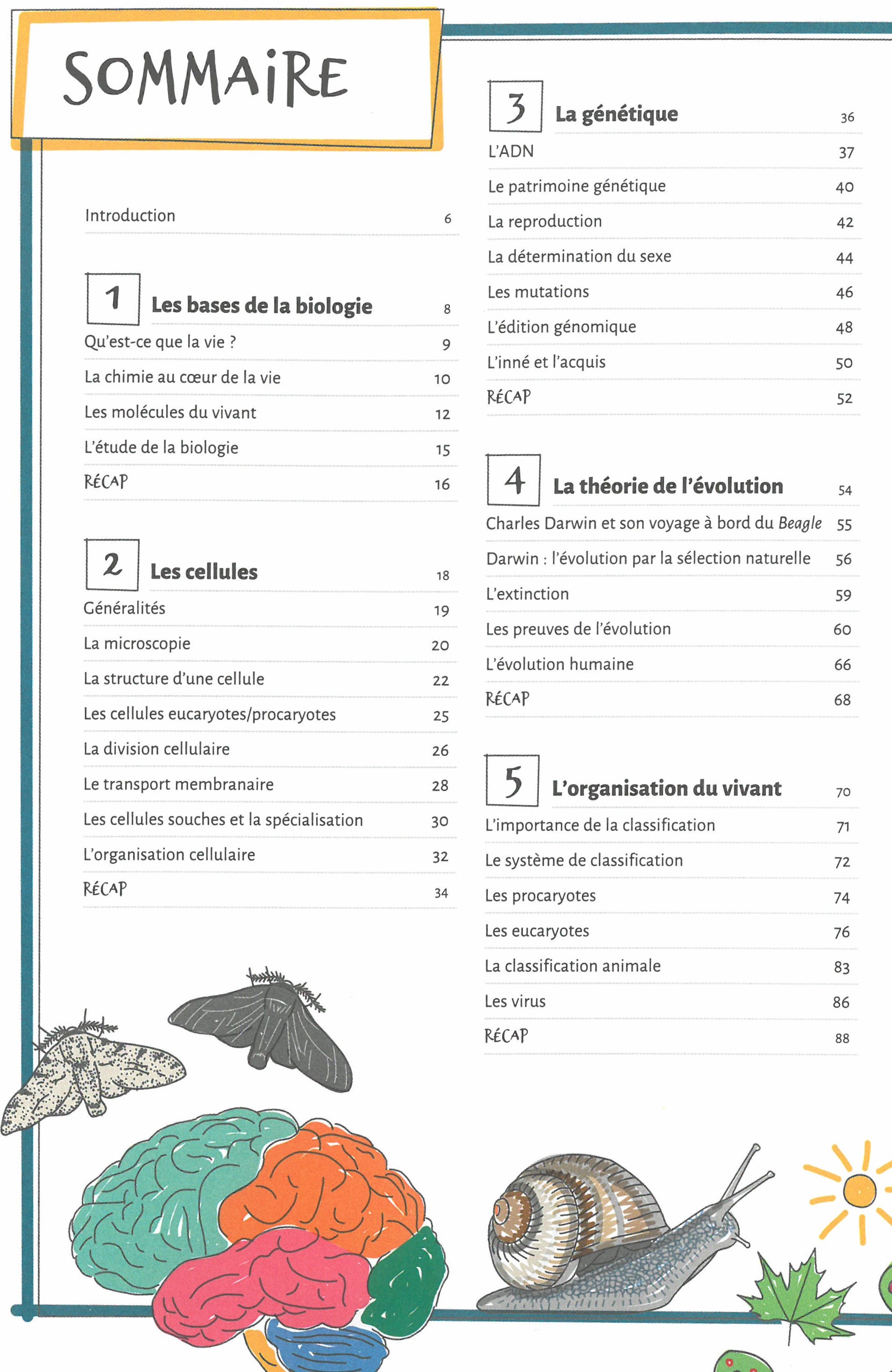 LES BASES DE LA BIOLOGIE EN 70 NOTIONS ILLUSTREES 