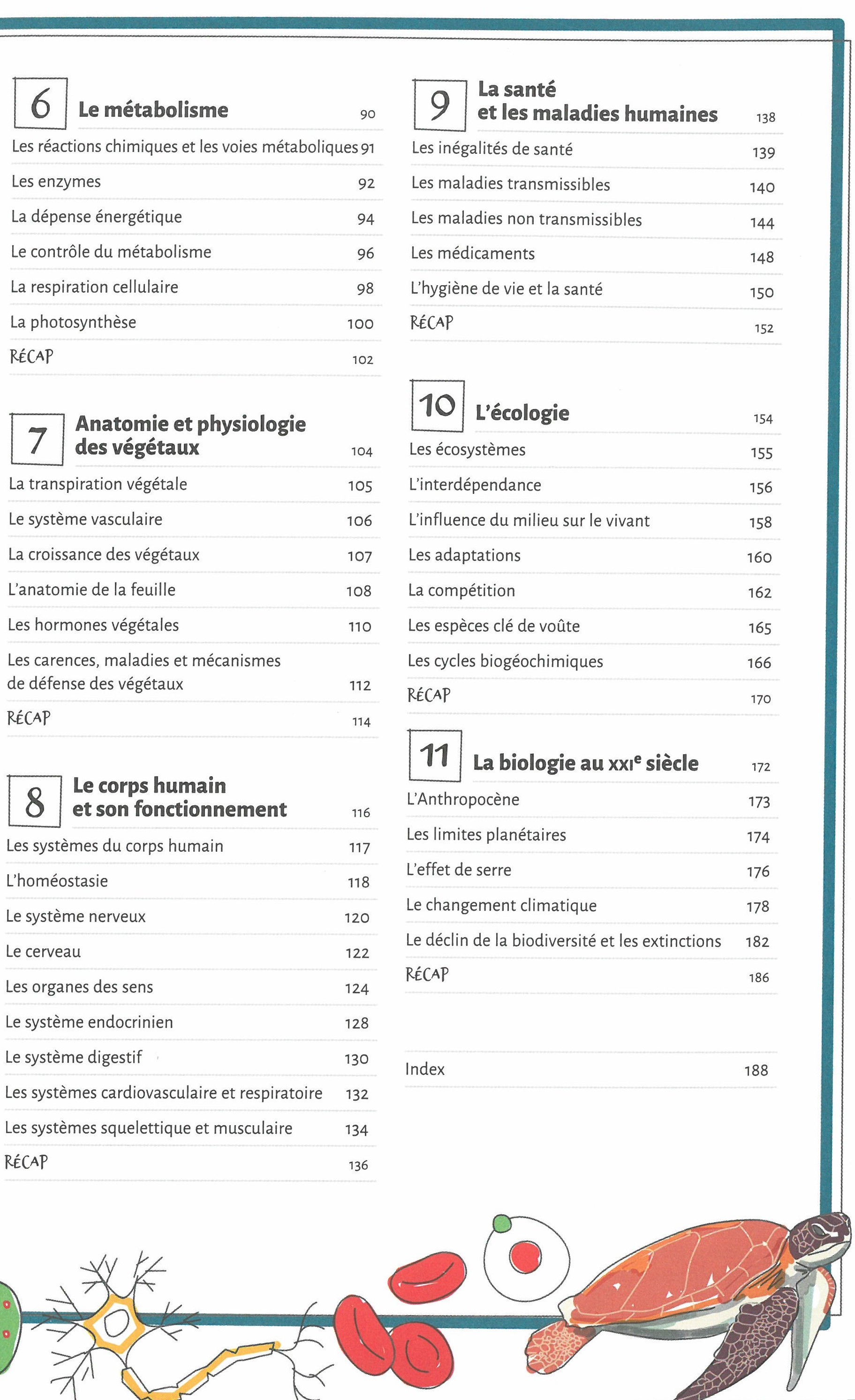 LES BASES DE LA BIOLOGIE EN 70 NOTIONS ILLUSTREES 