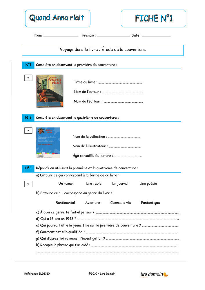 LECTURE SUIVIE - QUAND ANNA RIAIT (25 EX)