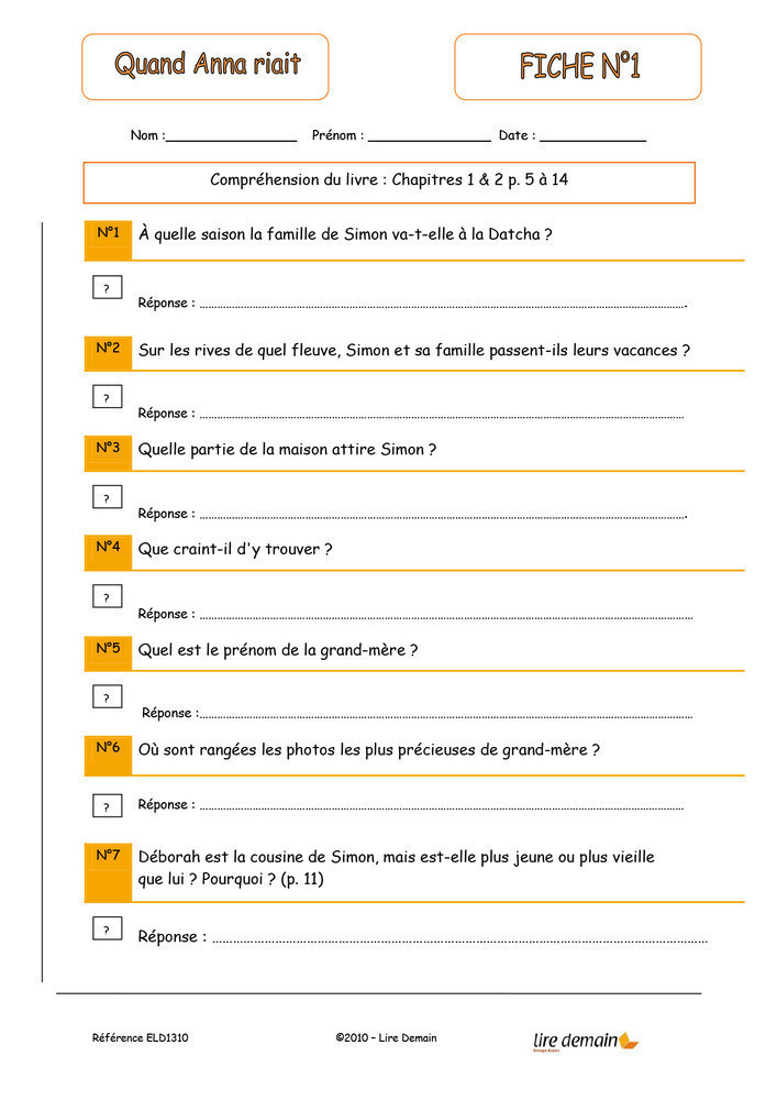 LECTURE SUIVIE - QUAND ANNA RIAIT (FICHIER SEUL)