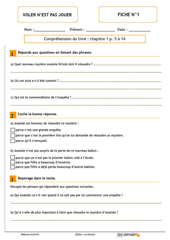 LECTURE SUIVIE - VOLER N