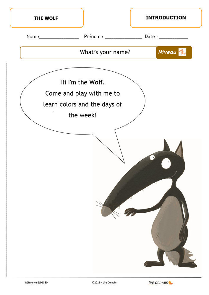 LECTURE SUIVIE ANGLAIS - THE WOLF WHO WANTED TO CHANGE HIS COLOR (25 EX)