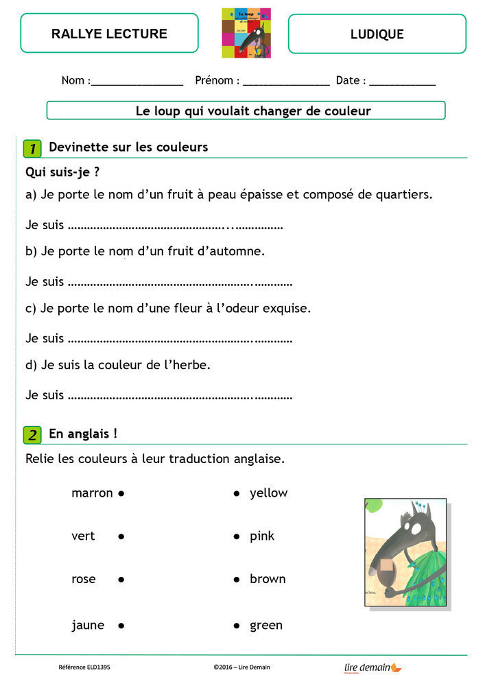 RALLYE LECTURE - LOUP (FICHIER SEUL)