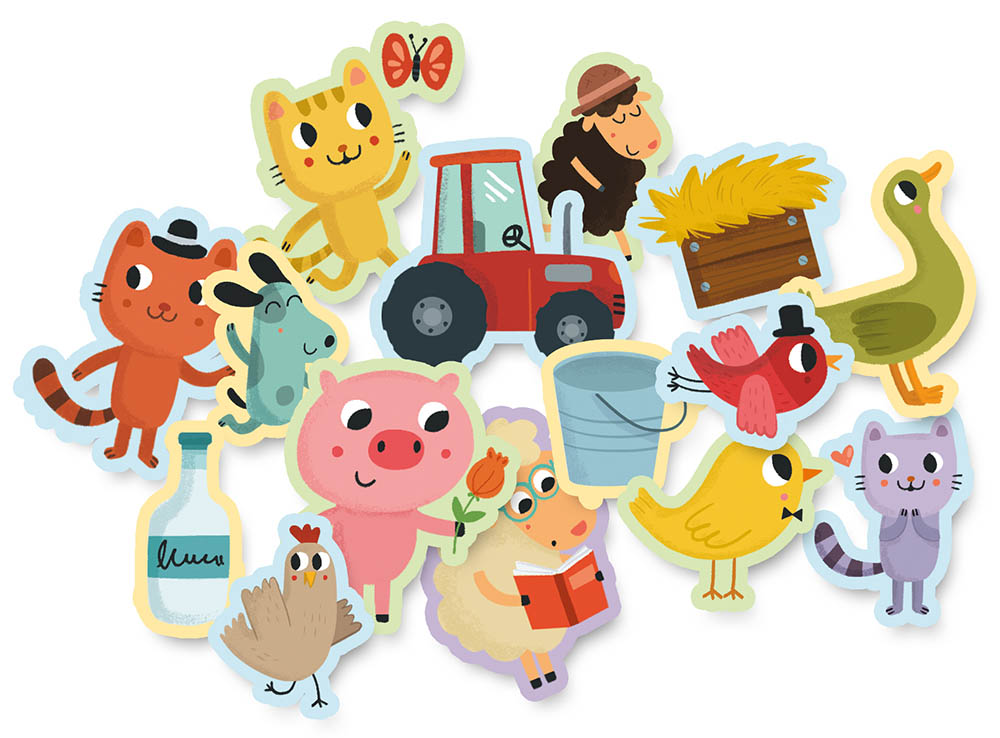 100 ANIMAUX DE LA FERME (GOMMETTES)