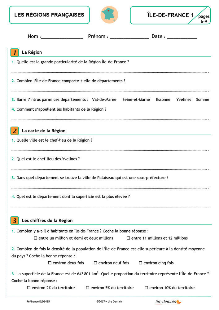 RALLYE DOC - LES REGIONS FRANCAISES (FICHIER SEUL)