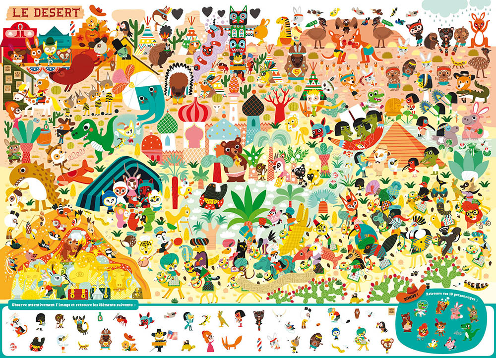 CHERCHE ET TROUVE GEANT-ANIMAUX DU MONDE