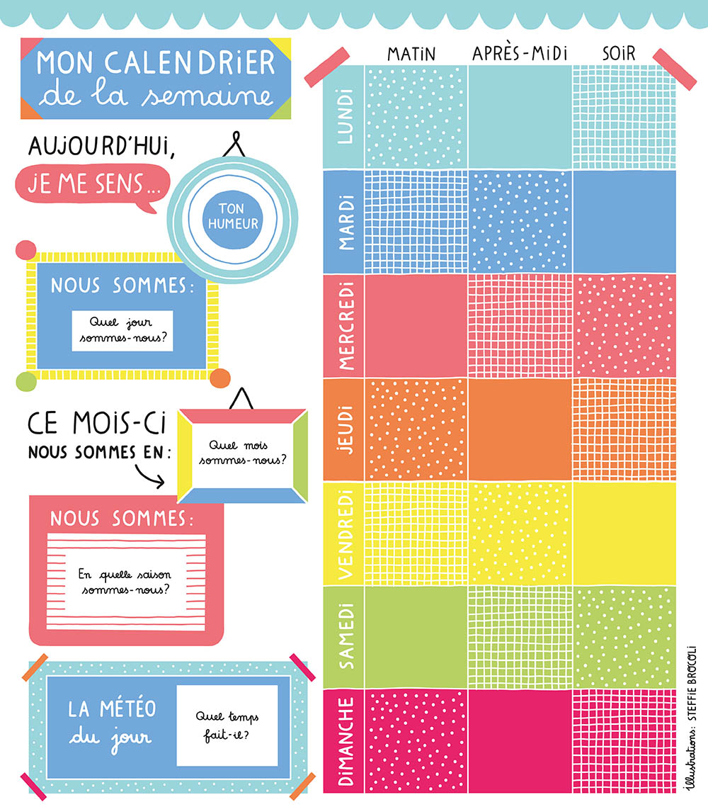 Calendrier De La Semaine