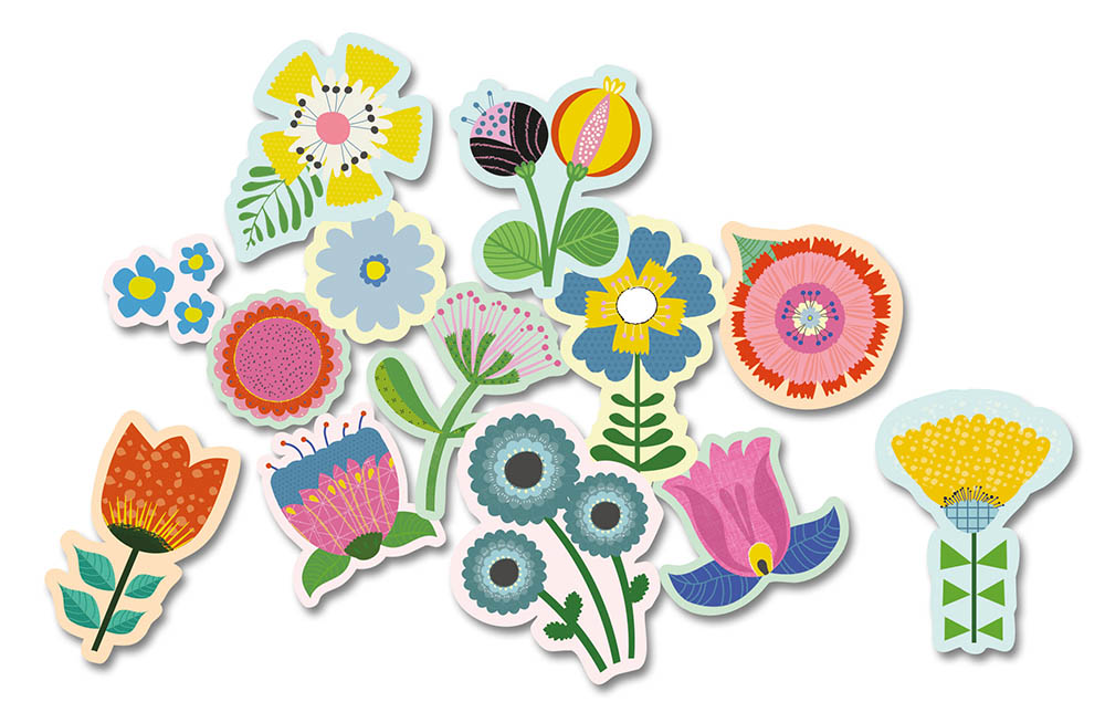 MA POCHETTE DE GOMMETTES - 100 GOMMETTES FLEURS