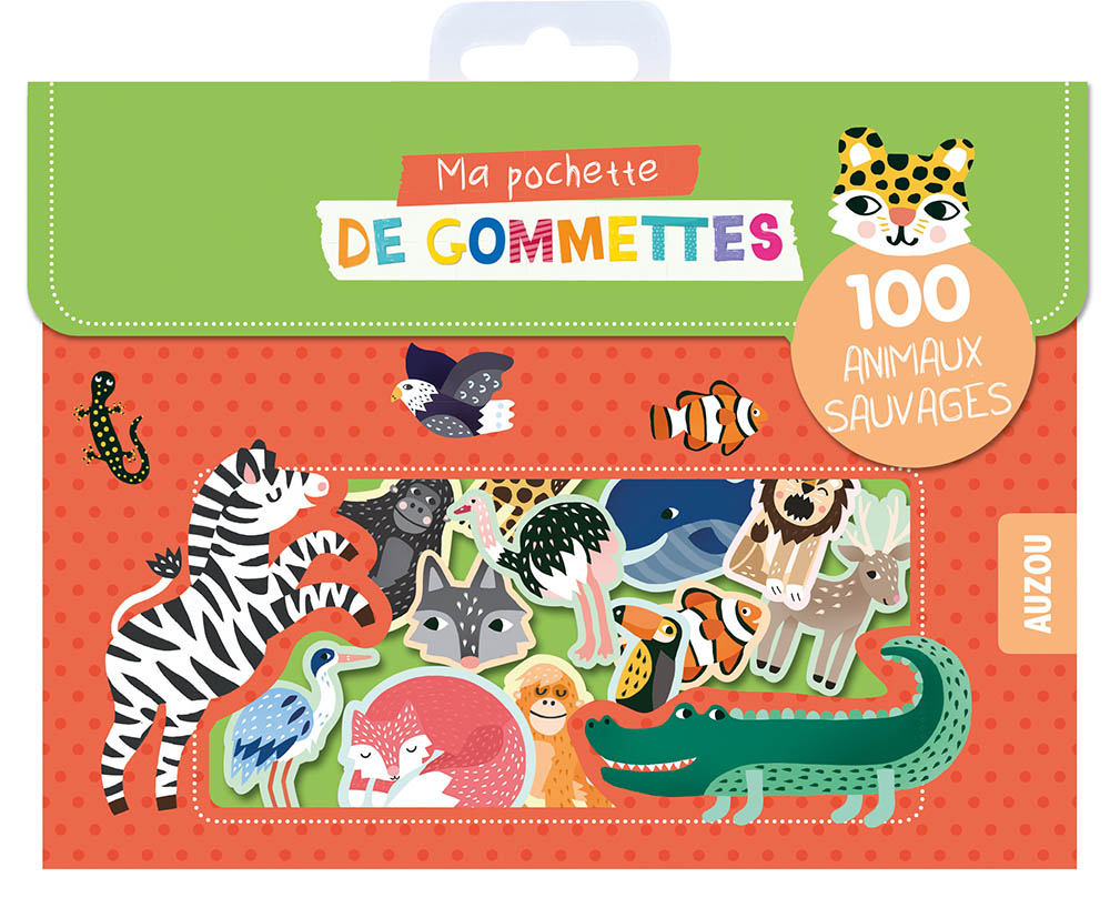 MA POCHETTE DE GOMMETTES - 100 ANIMAUX SAUVAGES