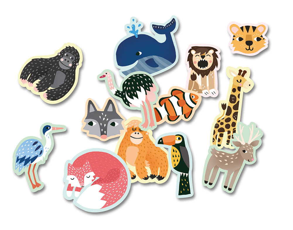 MA POCHETTE DE GOMMETTES - 100 ANIMAUX SAUVAGES