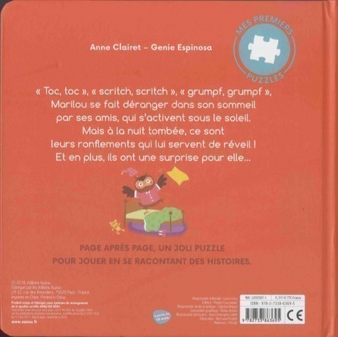 Mes Premiers Puzzles - Mais Qui Réveille Marilou ?