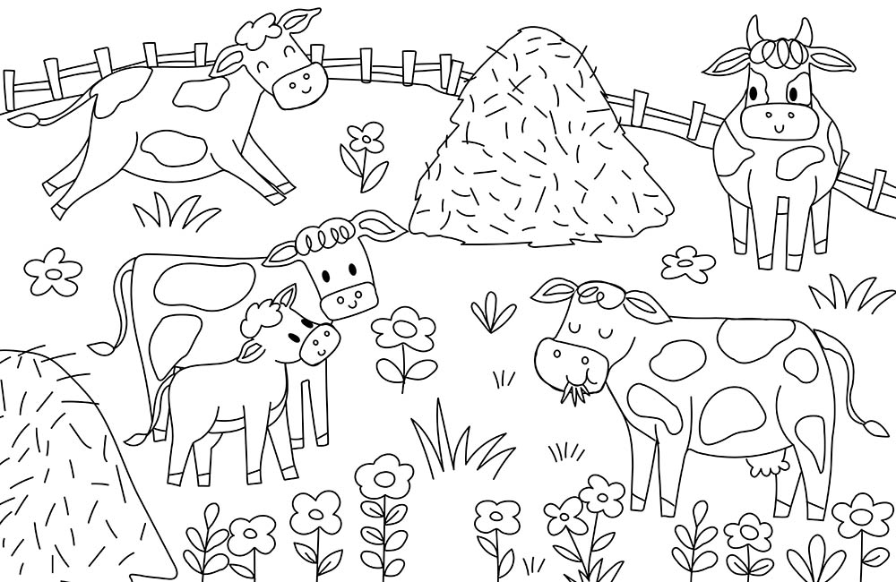 Mes grands coloriages - la ferme