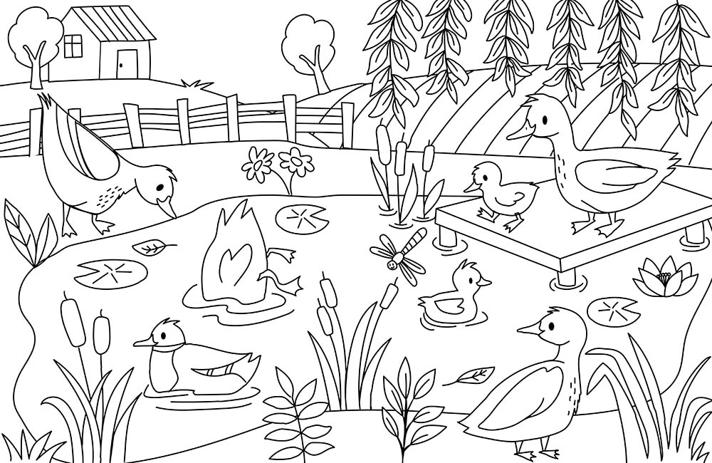 Mes grands coloriages - la ferme
