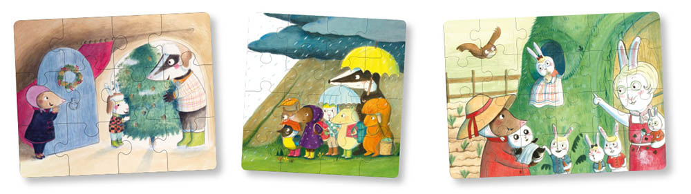 MES 3 PUZZLES EN BOIS PETITE TAUPE