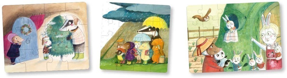 MES 3 PUZZLES EN BOIS PETITE TAUPE