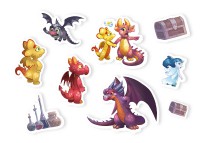 Ma Pochette D'artiste - Mes Autocollants Dragons Azuro Ma Pochette D'artiste - Mes Autocollants Dragons Azuro