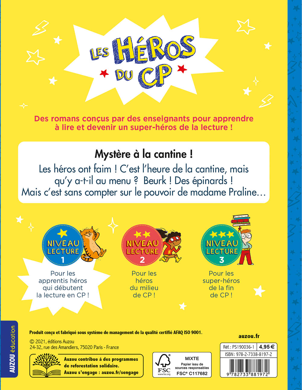 LES HEROS DU CP - MYSTERE A LA CANTINE NIV 1