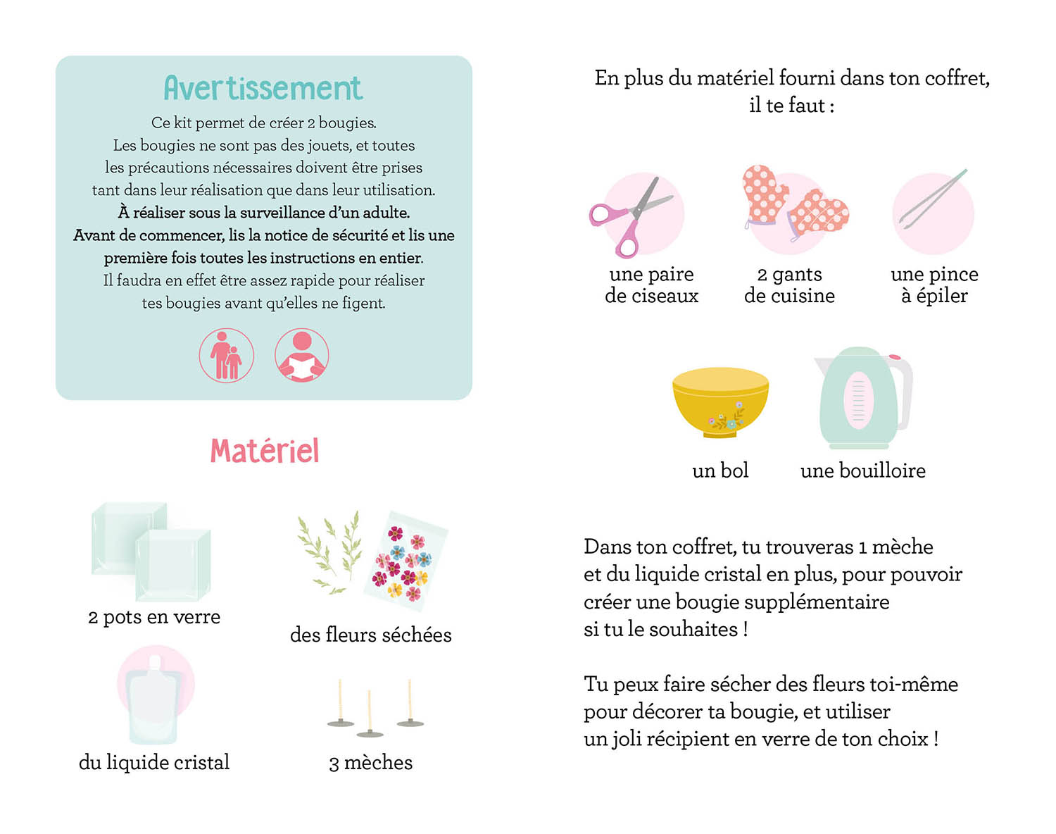 Mes bougies en fleurs séchées