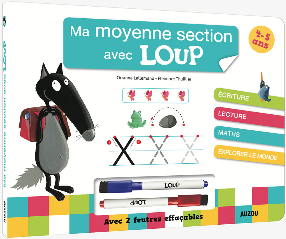 MA MOYENNE SECTION AVEC LOUP : 4-5 ANS (ARDOISE EFFACABLE) MA MOYENNE SECTION AVEC LOUP : 4-5 ANS (ARDOISE EFFACABLE)