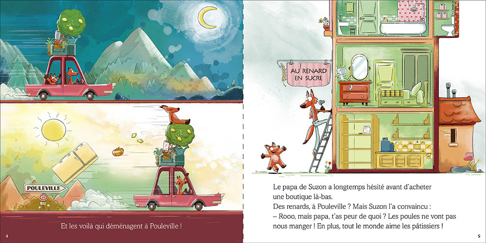 SUZON, UNE RENARDE A POULEVILLE