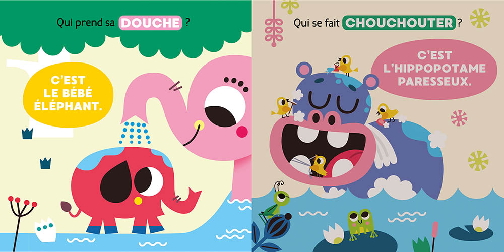 Livre bain magique - La toilette des animaux