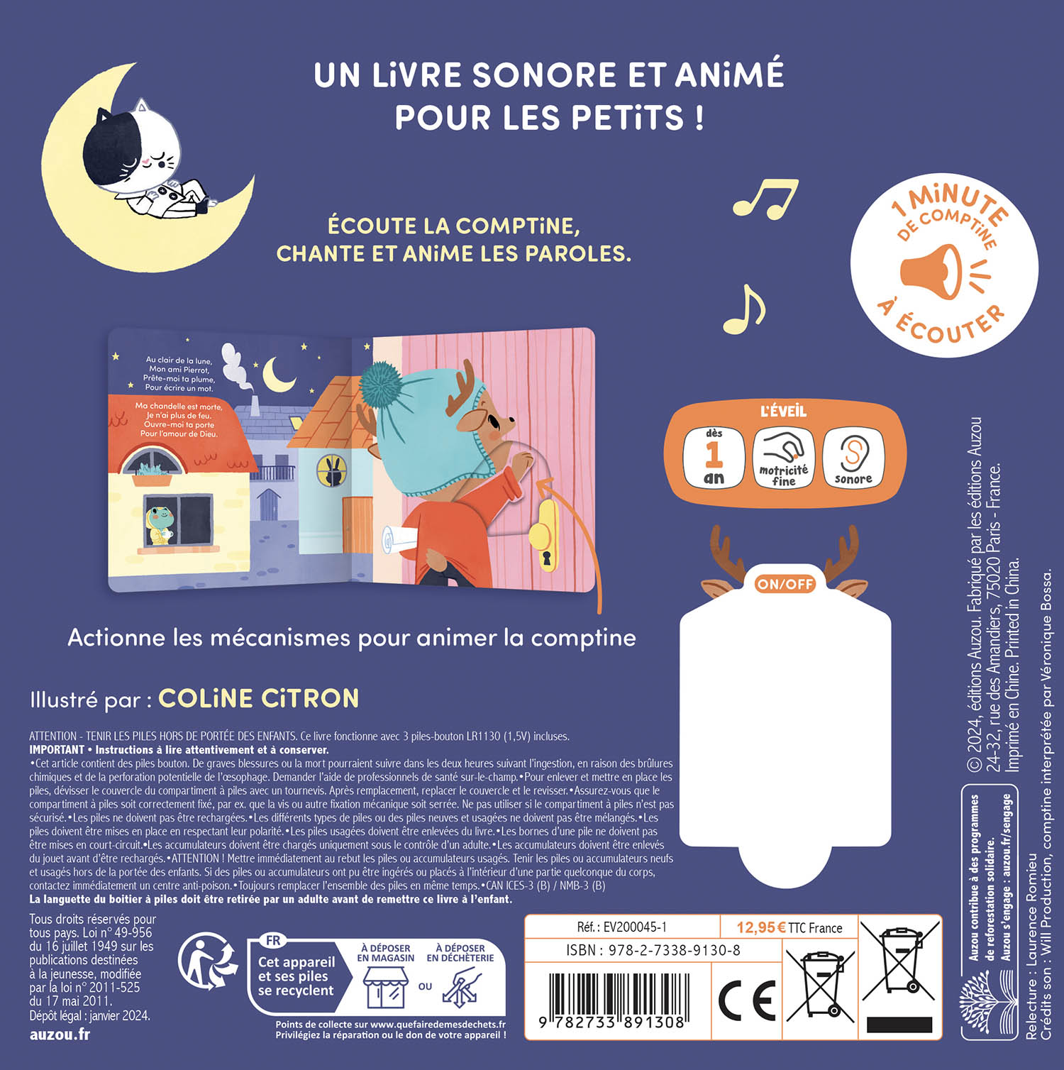 MA COMPTINE ANIMEE - AU CLAIR DE LA LUNE