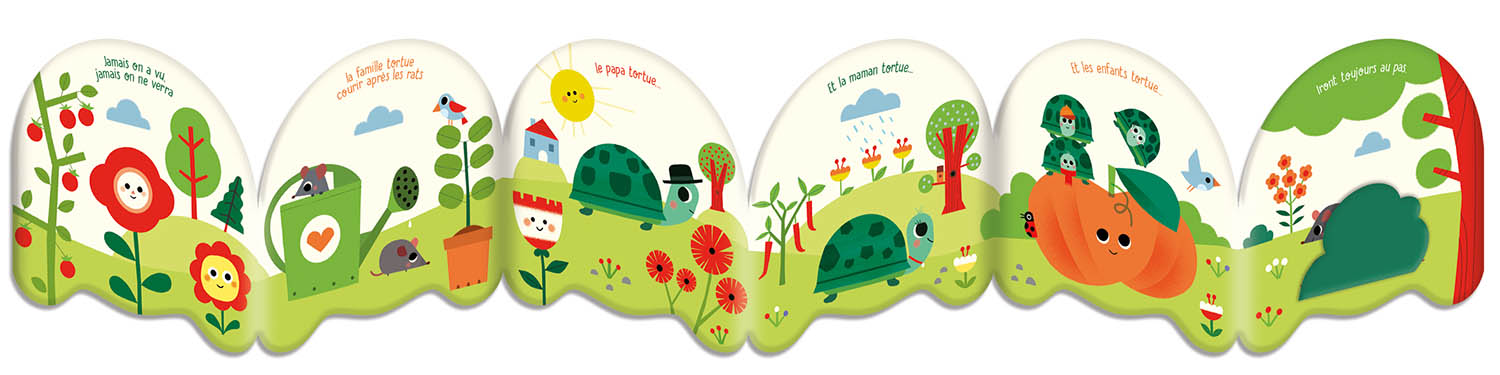 Comptines Tissu Accordéon - La Famille Tortue Comptines Tissu Accordéon - La Famille Tortue