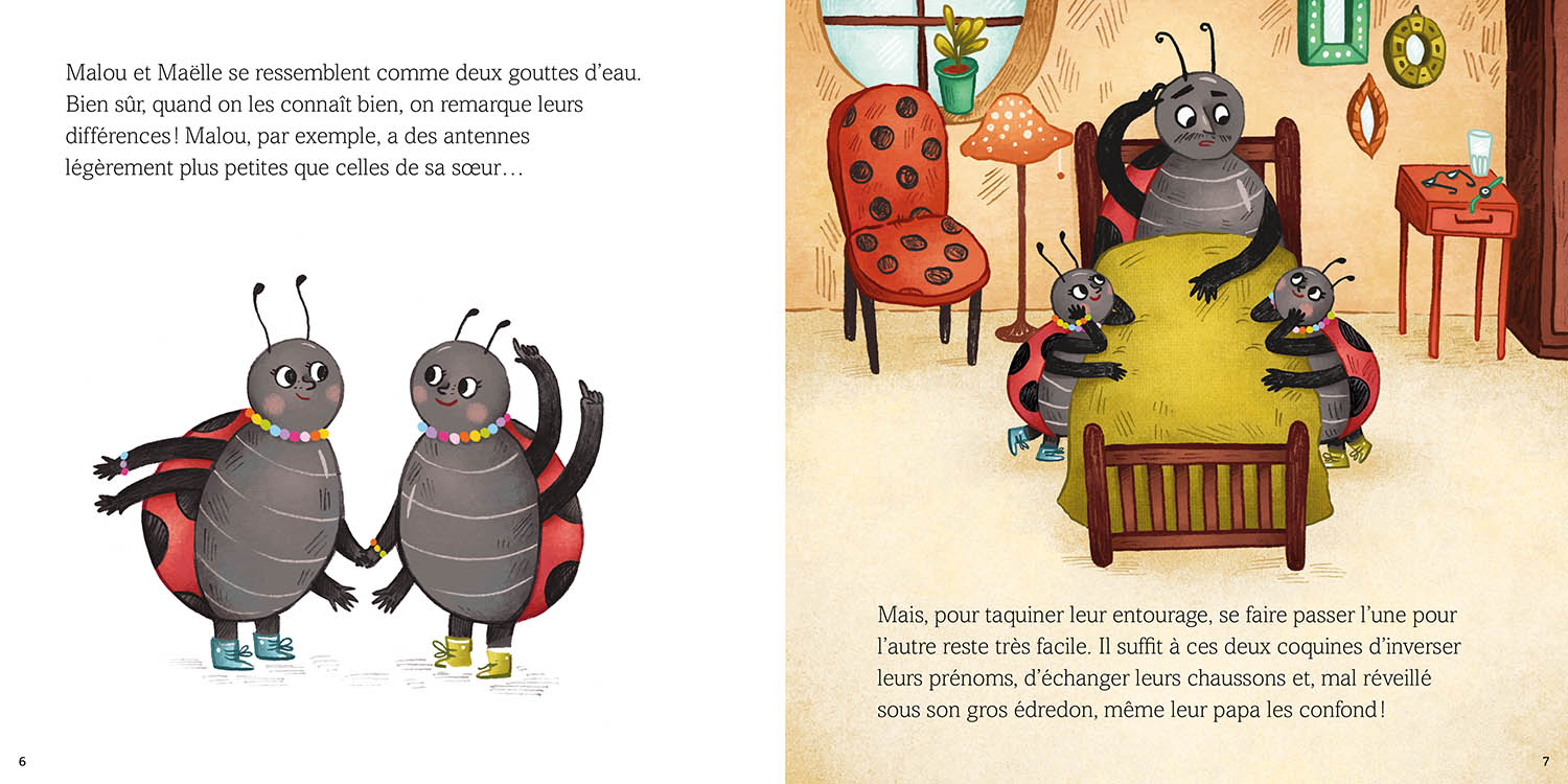 MALOU ET MAELLE LES JUMELLES COCCINELLES MALOU ET MAELLE LES JUMELLES COCCINELLES
