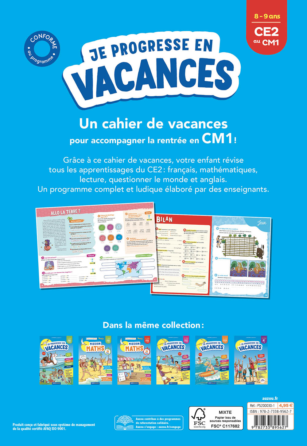 Je Progresse En Vacances - Ce2 Au Cm1
