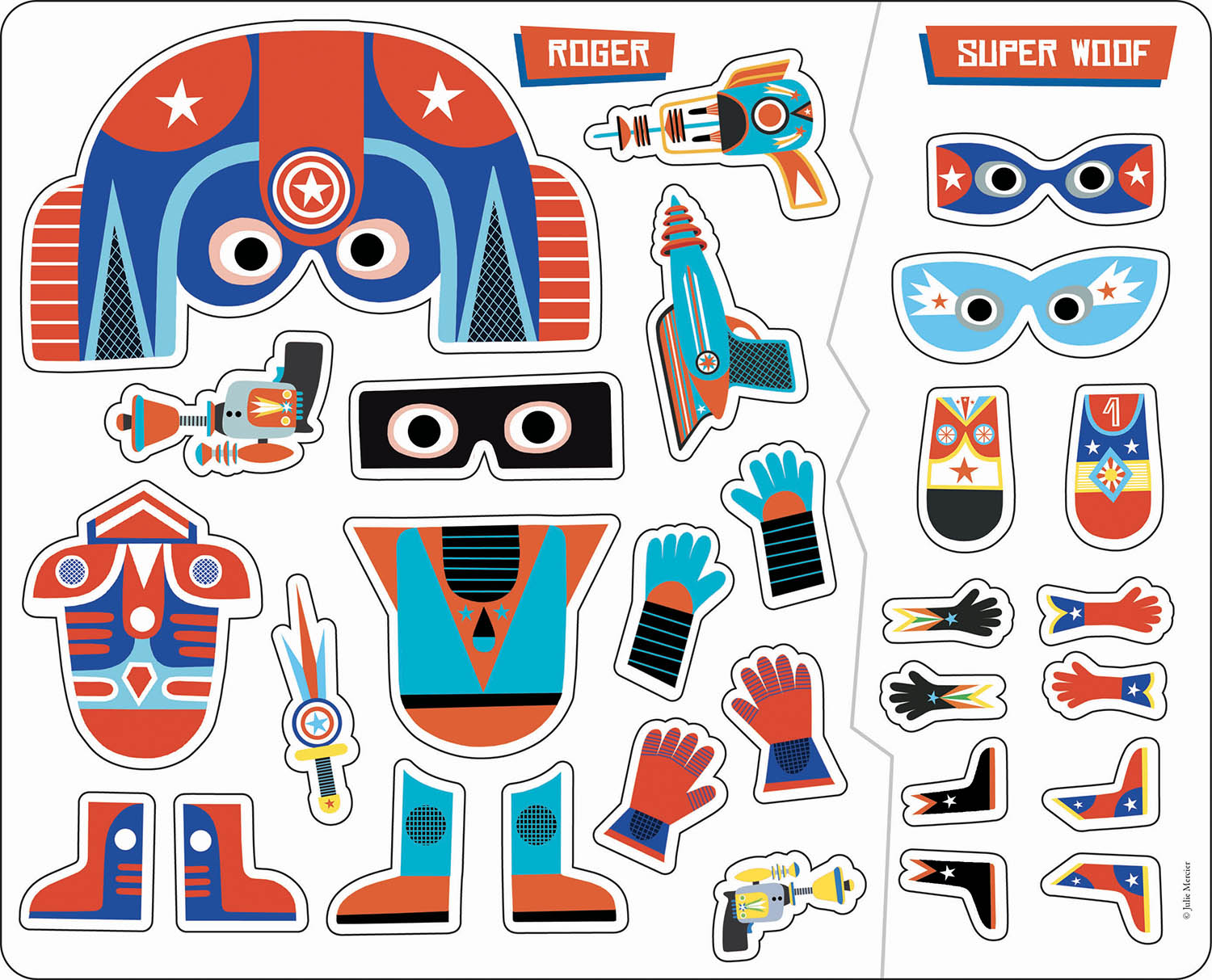 200 autocollants super-héros