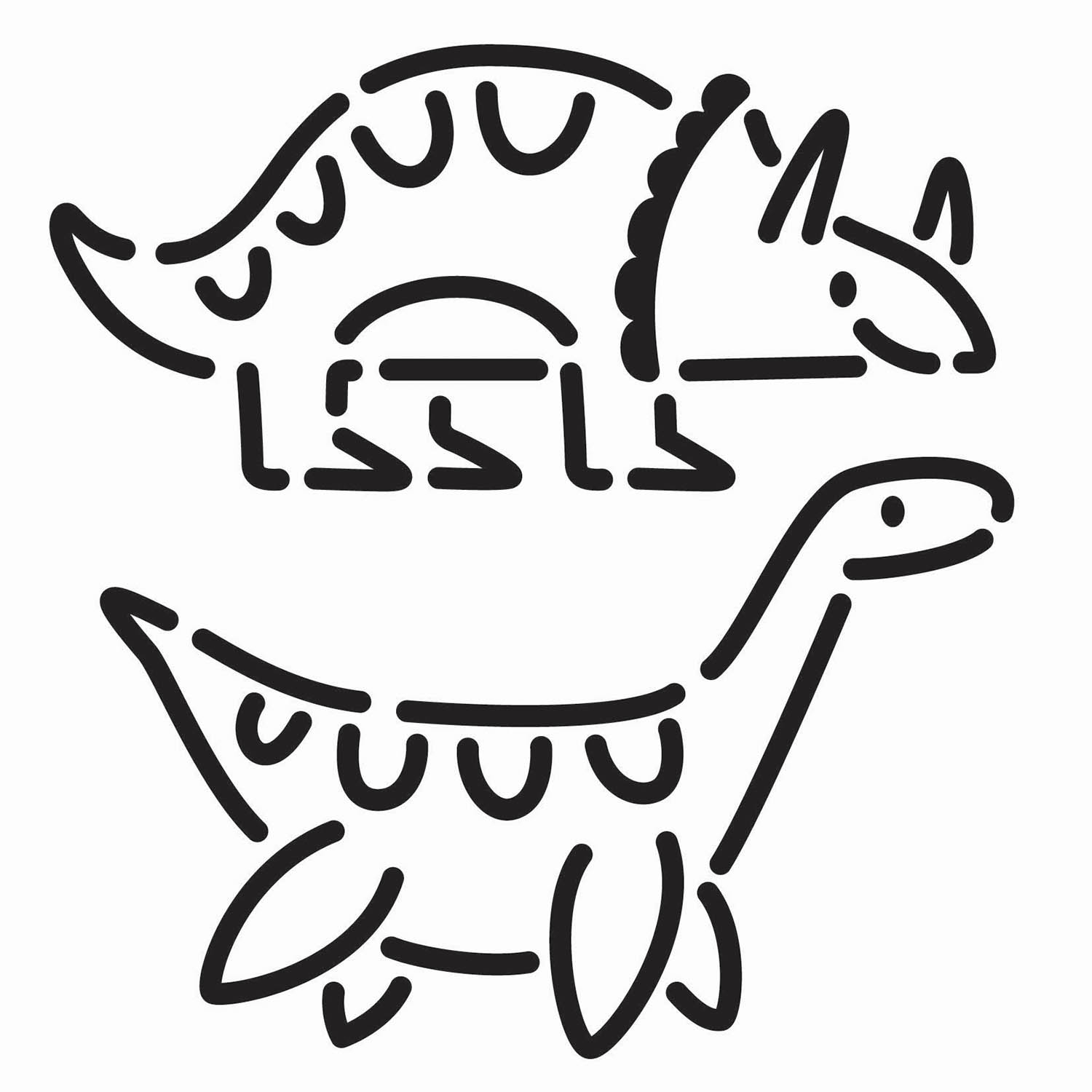Créations colorées - Dinosaures