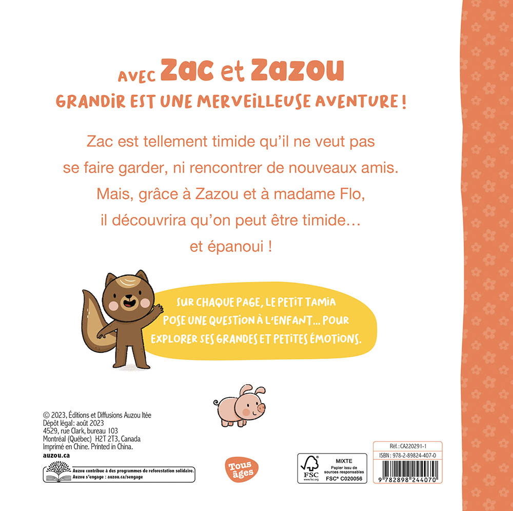 Je Grandis Avec Zac Et Zazou : Je Suis Timide !