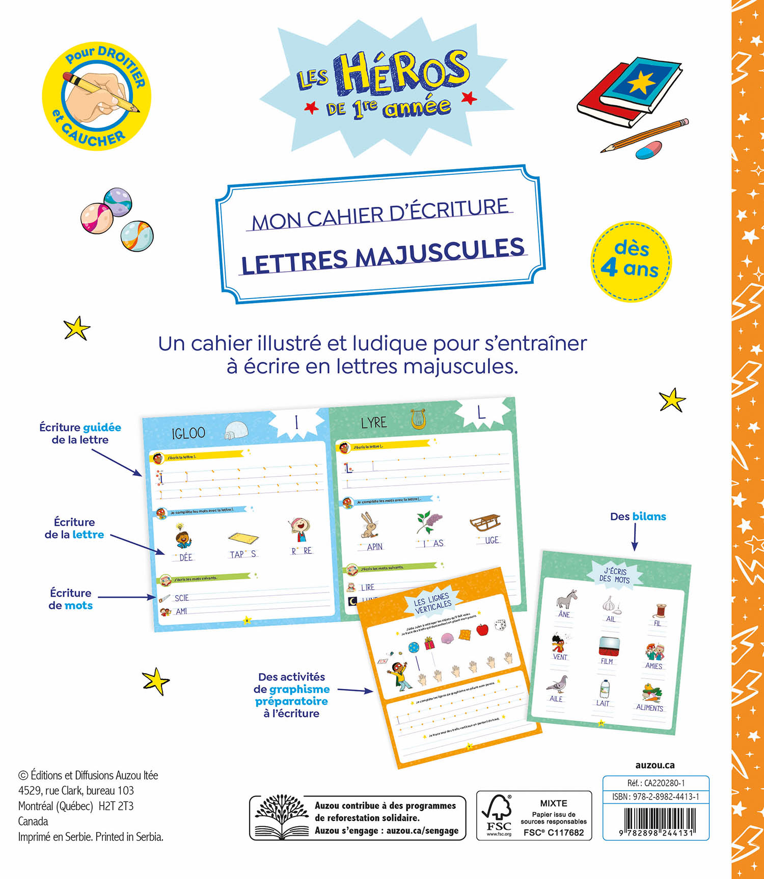 Mon Cahier D'écriture - Lettres Majuscules