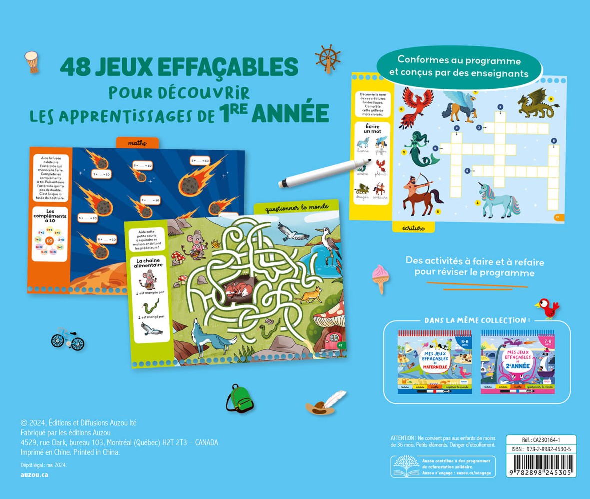 Mes Jeux Effaçables De 1Re Année