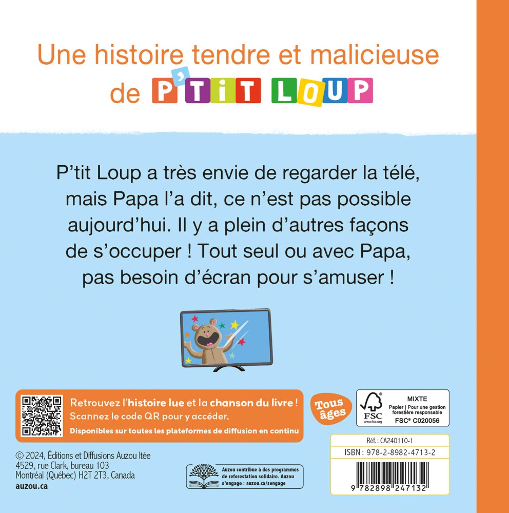 P'tit Loup Passe Une Journée Sans Écran