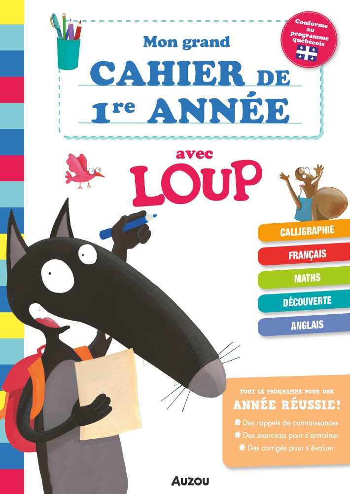 Mon Grand Cahier De Première Année Avec Loup