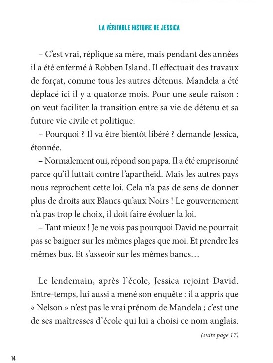 LA VERITABLE HISTOIRE DE JESSICA, QUI VECUT LA LIBERATION DE NELSON MANDELA