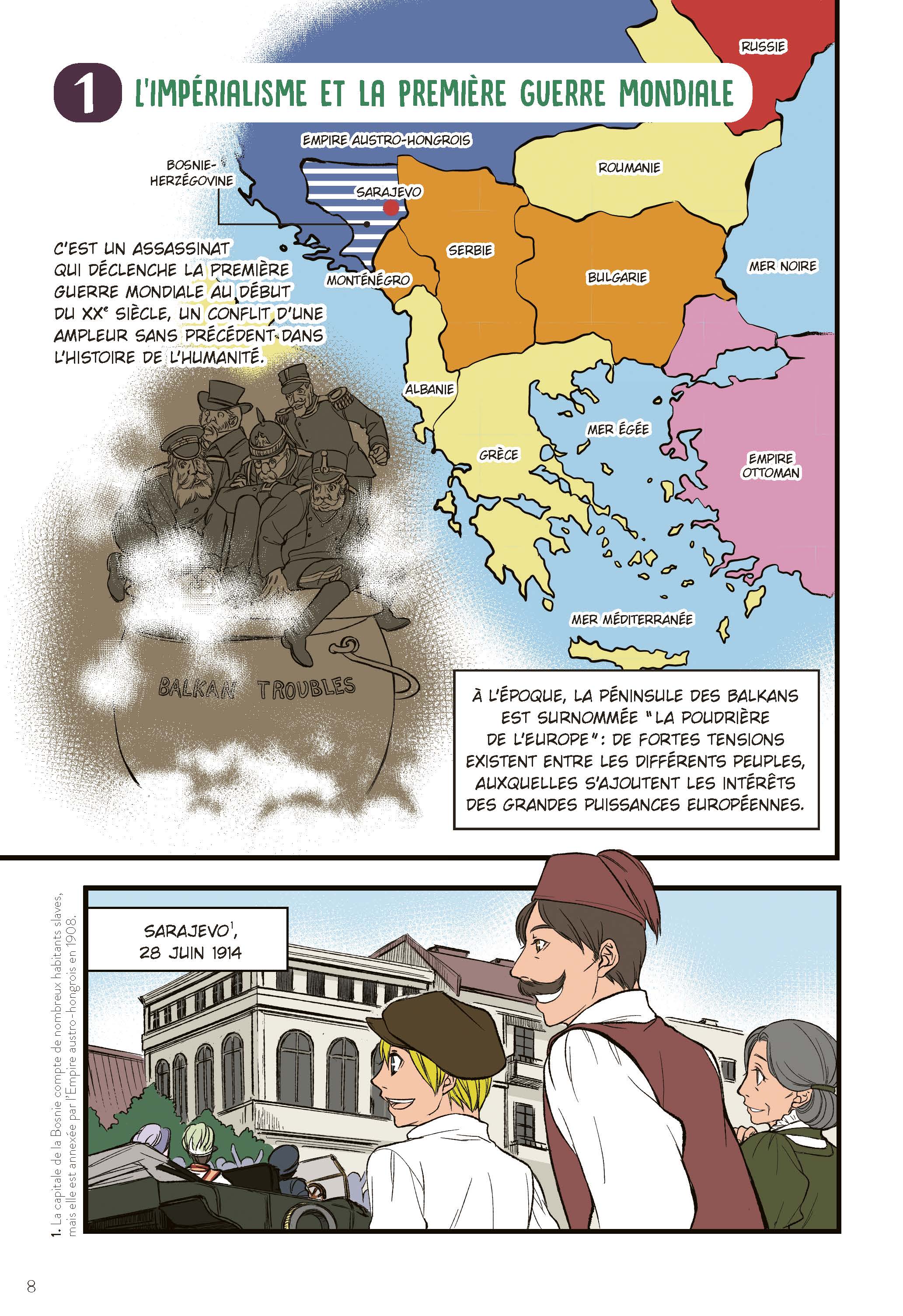 LE XXE SIECLE EN MANGA T1 DE LA PREMIERE GUERRE MONDIALE A LA CRISE DE 1929