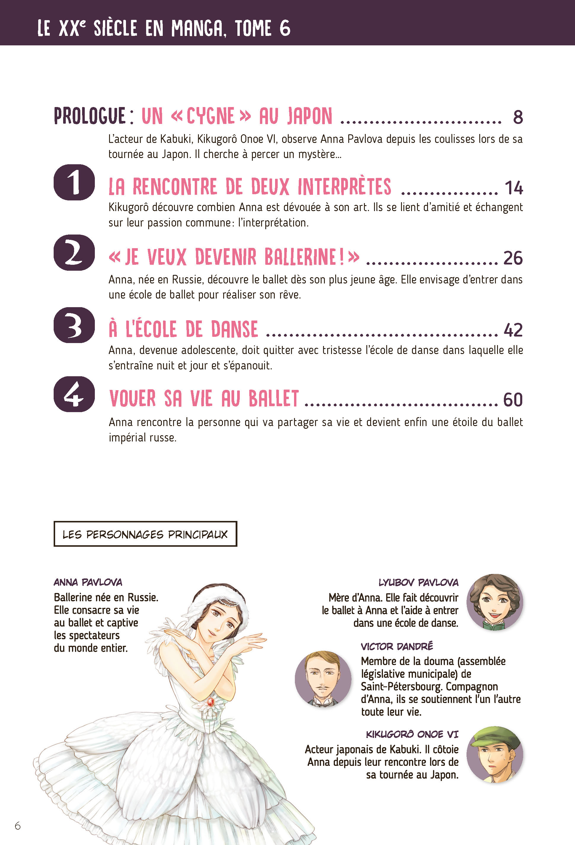 ANNA PAVLOVA, LA DANSE CLASSIQUE EN MANGA