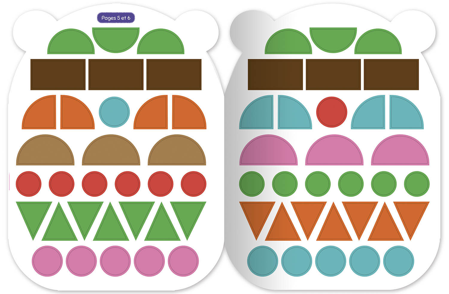 Gommettes formes - Coucou petit tigre