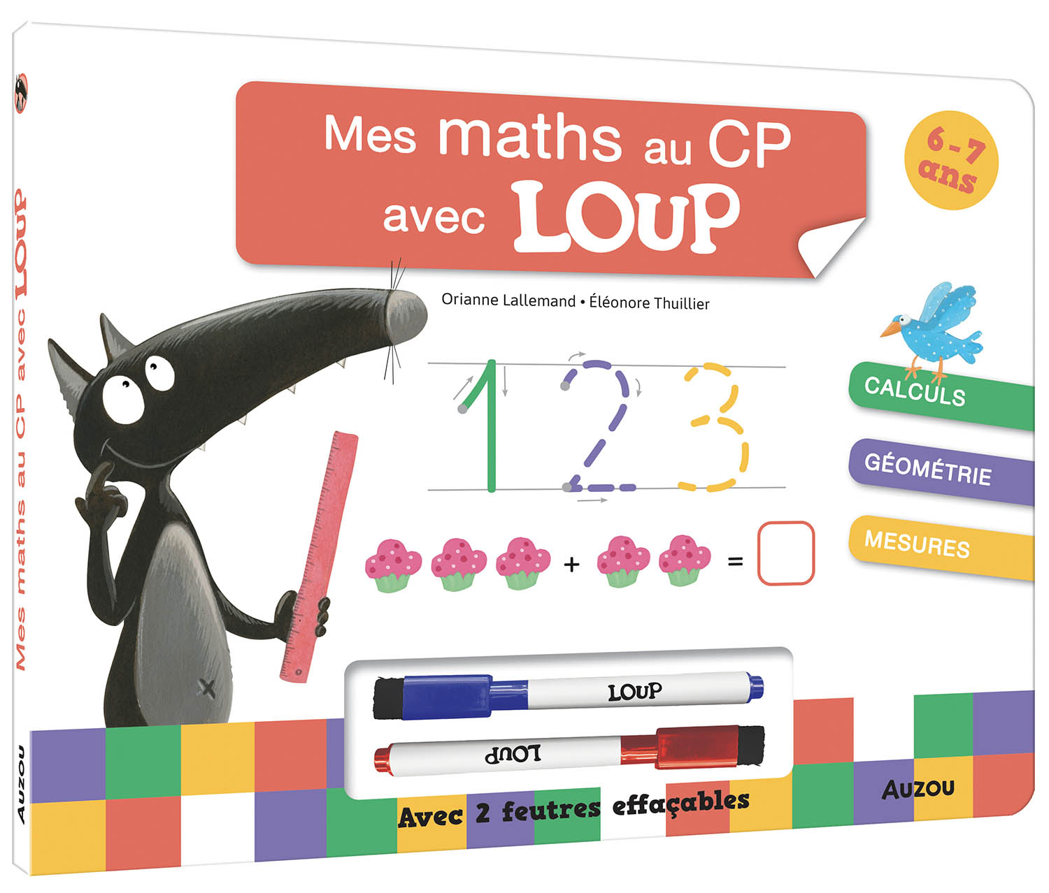Mes maths au CP avec Loup - Livre-ardoise