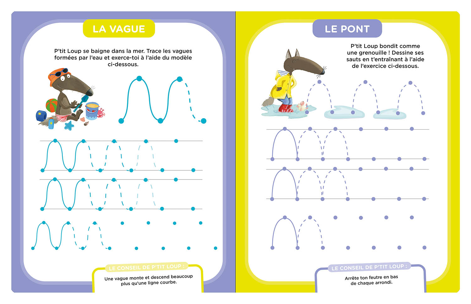 P'tit Loup Mes Activités Effacables : Les Tracés