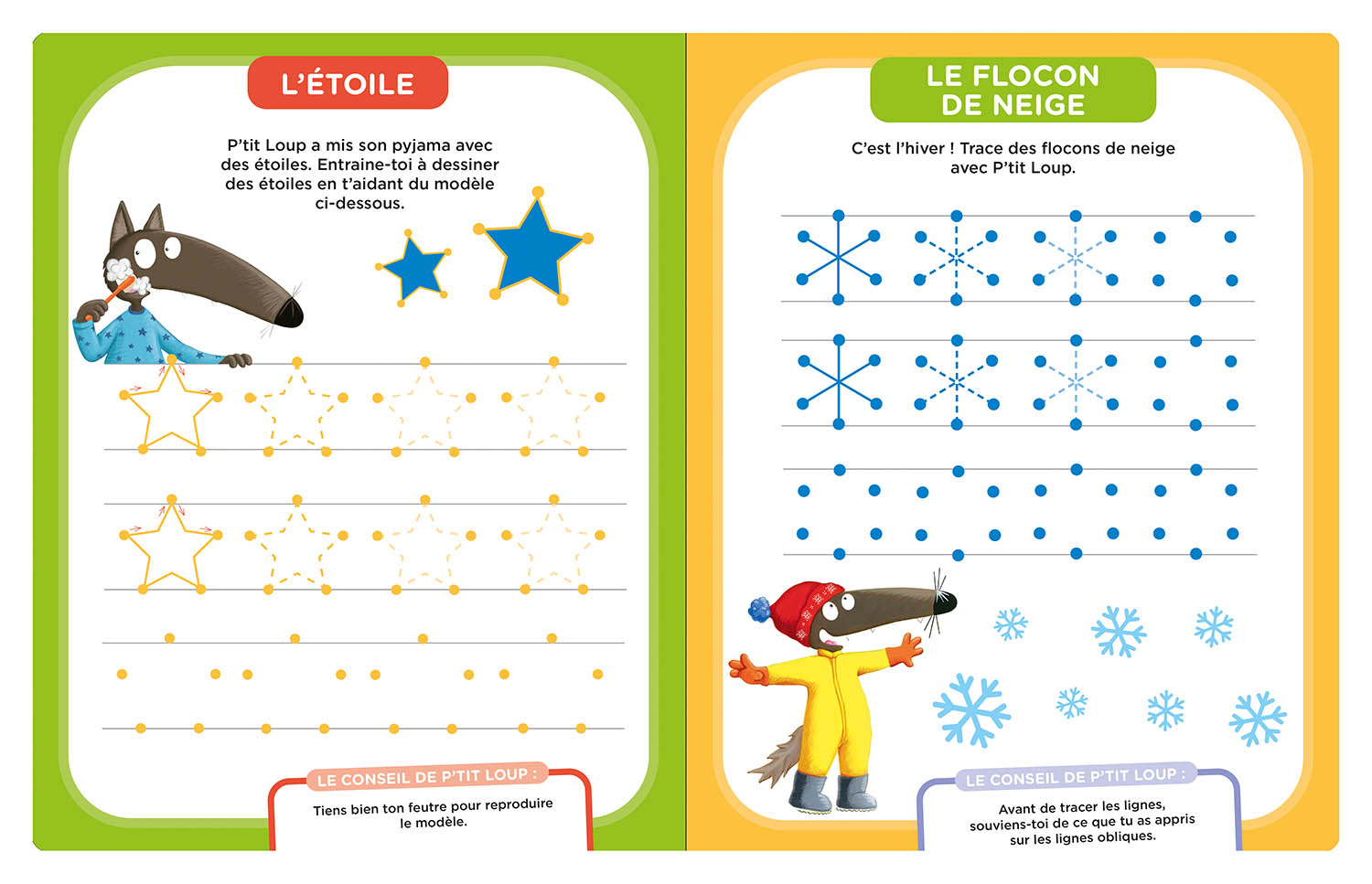 P'tit Loup Mes Activités Effacables : Les Tracés