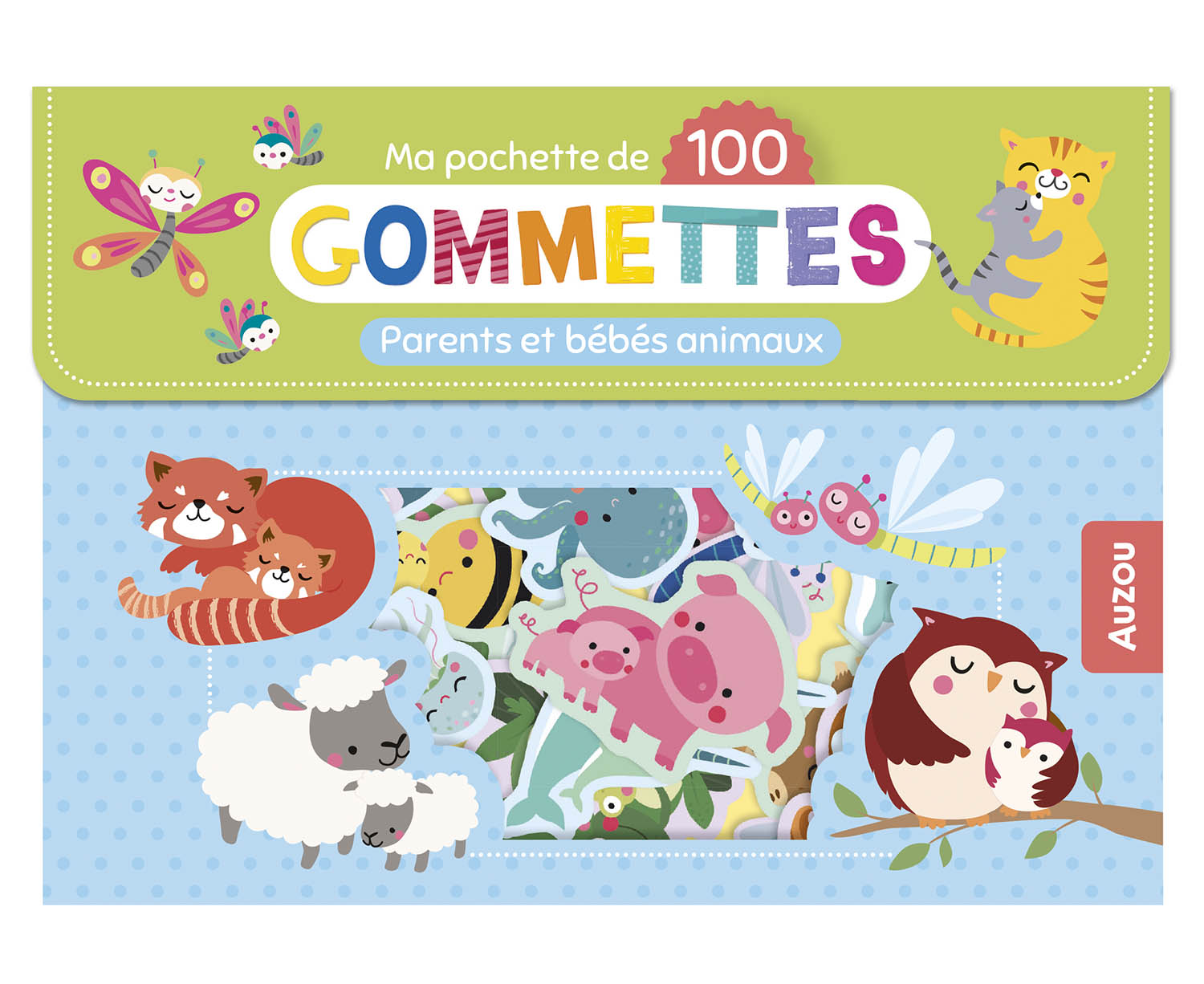 100 GOMMETTES PARENTS ET BEBES ANIMAUX